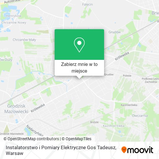 Mapa Instalatorstwo i Pomiary Elektryczne Gos Tadeusz