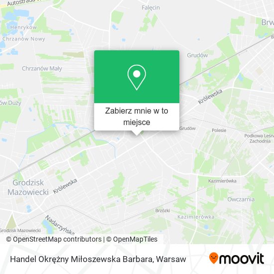 Mapa Handel Okrężny Miłoszewska Barbara