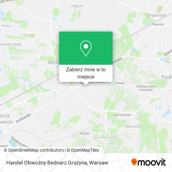 Mapa Handel Obwoźny Bednarz Grażyna