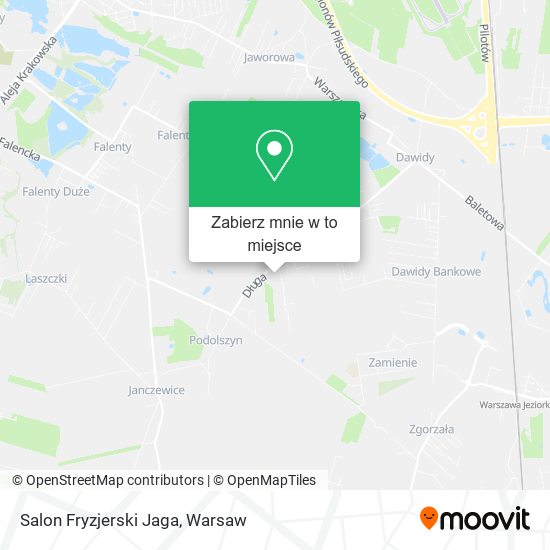 Mapa Salon Fryzjerski Jaga