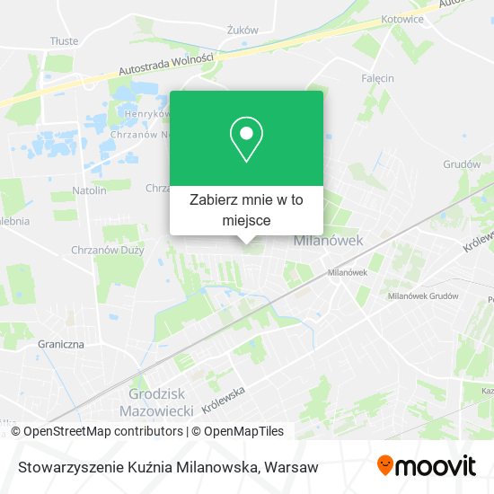 Mapa Stowarzyszenie Kuźnia Milanowska