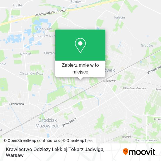 Mapa Krawiectwo Odzieży Lekkiej Tokarz Jadwiga