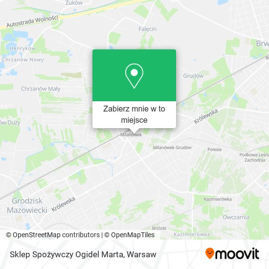 Mapa Sklep Spożywczy Ogidel Marta