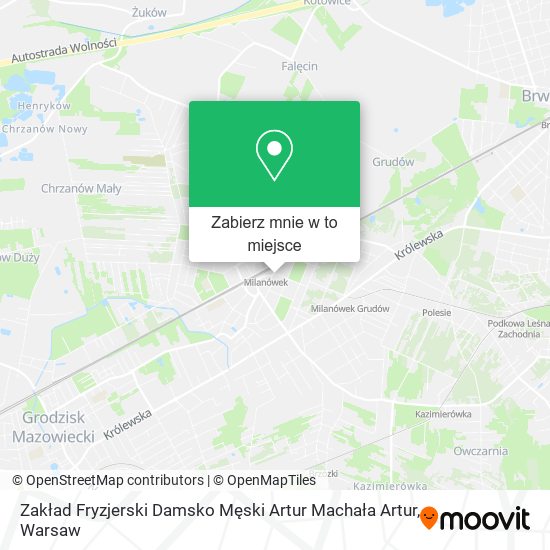 Mapa Zakład Fryzjerski Damsko Męski Artur Machała Artur