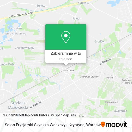 Mapa Salon Fryzjerski Szyszka Waszczyk Krystyna