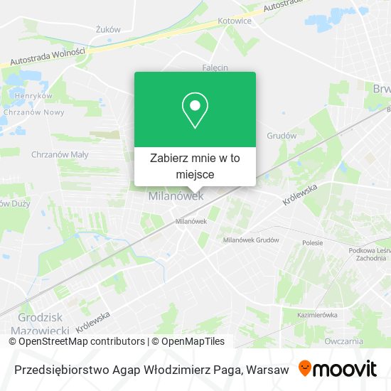 Mapa Przedsiębiorstwo Agap Włodzimierz Paga