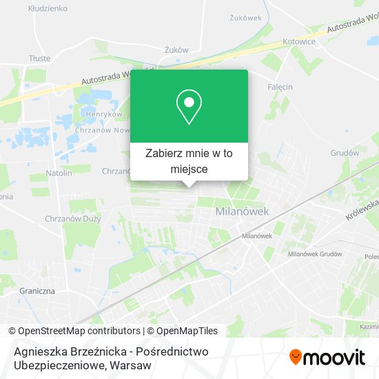 Mapa Agnieszka Brzeźnicka - Pośrednictwo Ubezpieczeniowe