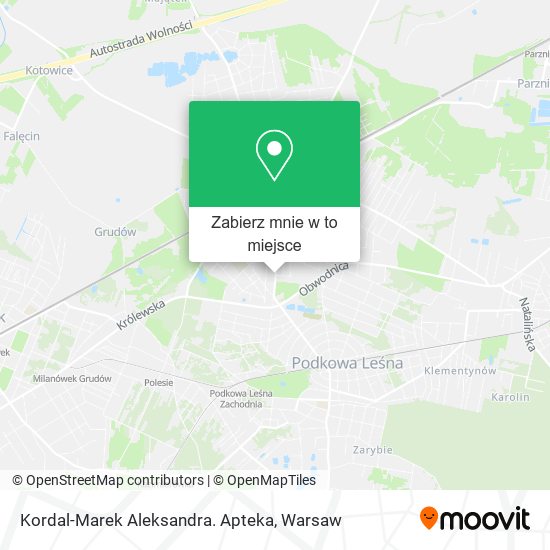 Mapa Kordal-Marek Aleksandra. Apteka
