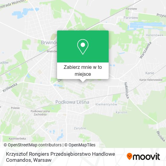 Mapa Krzysztof Rongiers Przedsiębiorstwo Handlowe Comandos