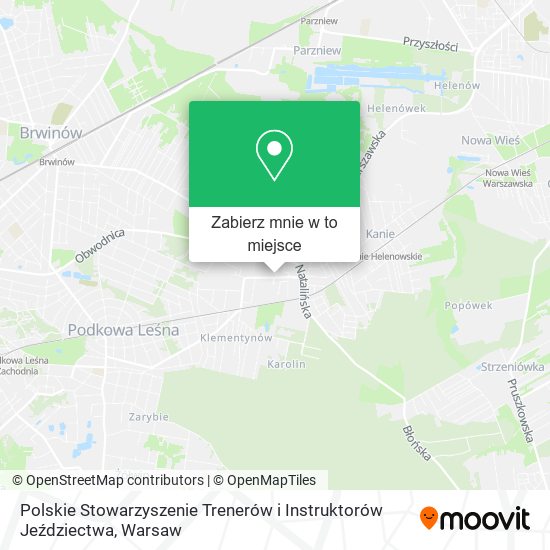 Mapa Polskie Stowarzyszenie Trenerów i Instruktorów Jeździectwa