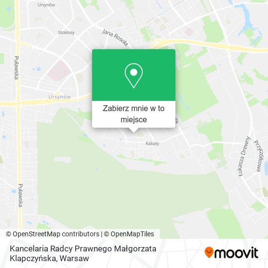 Mapa Kancelaria Radcy Prawnego Małgorzata Klapczyńska