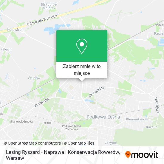 Mapa Lesing Ryszard - Naprawa i Konserwacja Rowerów