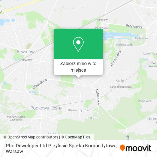 Mapa Pbo Deweloper Ltd Przylesie Spółka Komandytowa