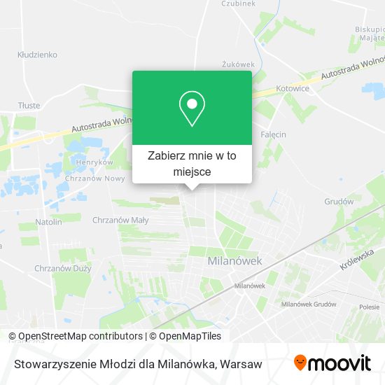 Mapa Stowarzyszenie Młodzi dla Milanówka