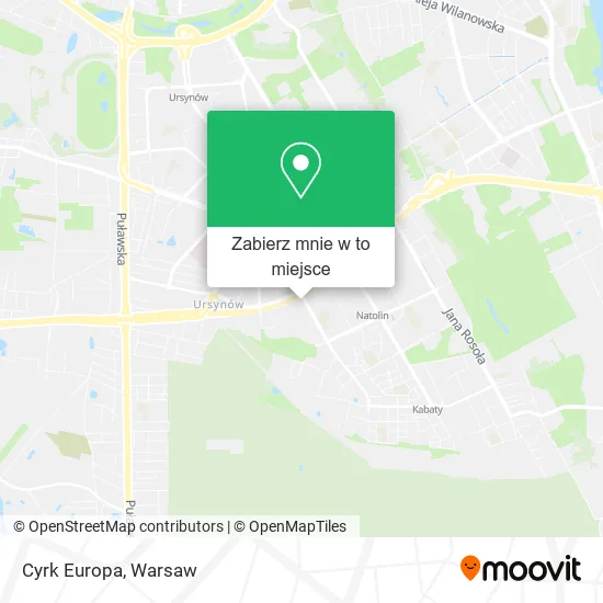Mapa Cyrk Europa