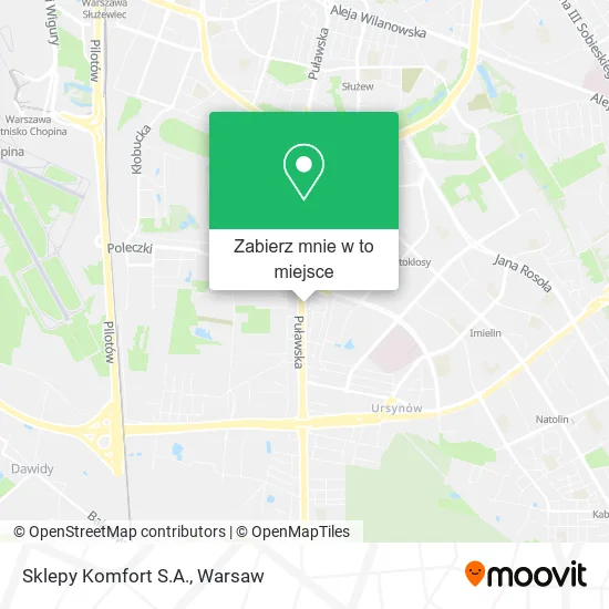 Mapa Sklepy Komfort S.A.