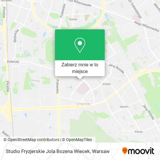 Mapa Studio Fryzjerskie Jola Bozena Wiecek