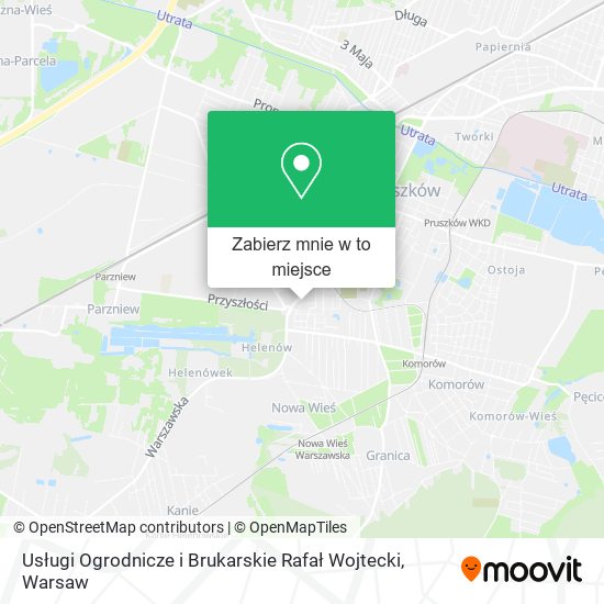 Mapa Usługi Ogrodnicze i Brukarskie Rafał Wojtecki