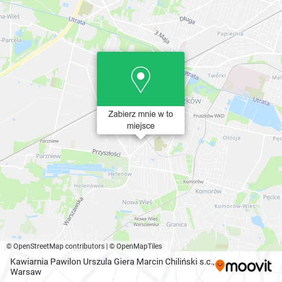 Mapa Kawiarnia Pawilon Urszula Giera Marcin Chiliński s.c.