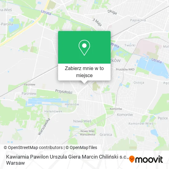 Mapa Kawiarnia Pawilon Urszula Giera Marcin Chiliński s.c.
