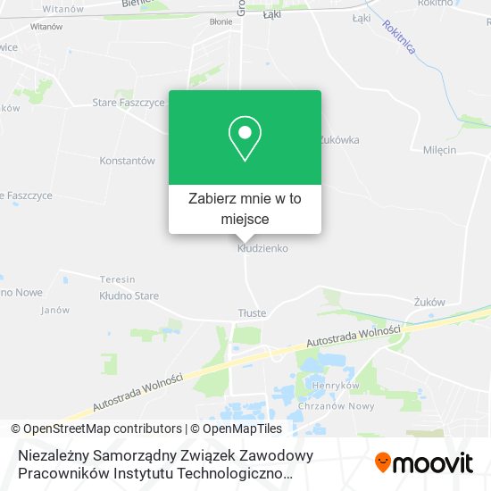 Mapa Niezależny Samorządny Związek Zawodowy Pracowników Instytutu Technologiczno Przyrodniczego