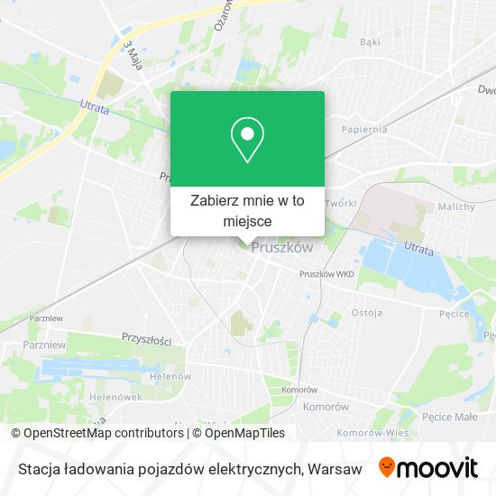 Mapa Stacja ładowania pojazdów elektrycznych