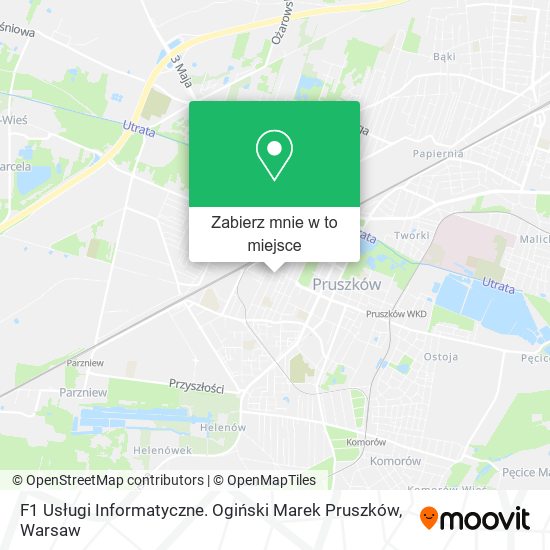 Mapa F1 Usługi Informatyczne. Ogiński Marek Pruszków