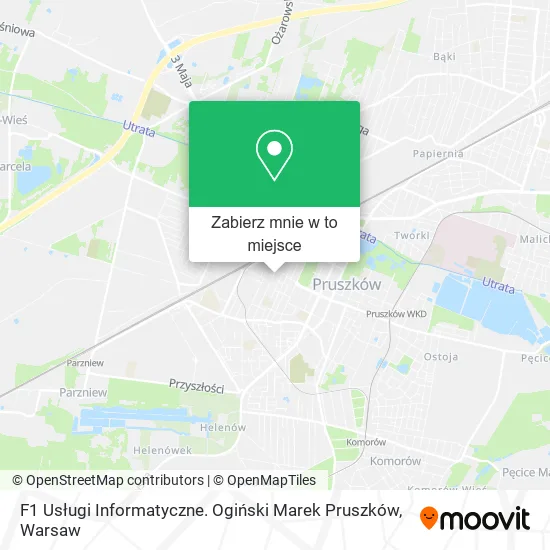Mapa F1 Usługi Informatyczne. Ogiński Marek Pruszków