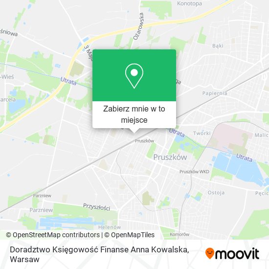 Mapa Doradztwo Księgowość Finanse Anna Kowalska