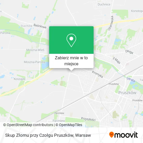 Mapa Skup Złomu przy Czołgu Pruszków