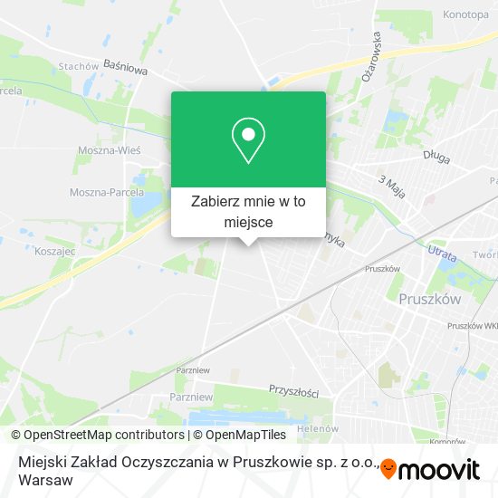 Mapa Miejski Zakład Oczyszczania w Pruszkowie sp. z o.o.