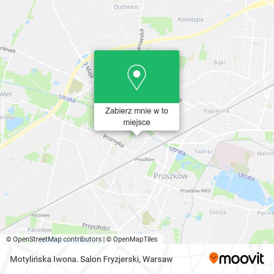 Mapa Motylińska Iwona. Salon Fryzjerski