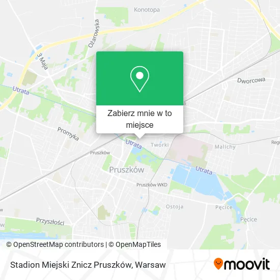 Mapa Stadion Miejski Znicz Pruszków