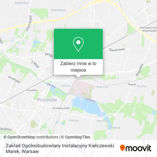 Mapa Zakład Ogólnobudowlany Instalacyjny Kiełczewski Marek