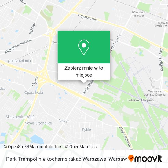 Mapa Park Trampolin #Kochamskakać Warszawa