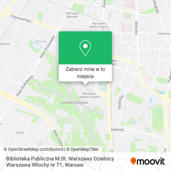 Mapa Biblioteka Publiczna M.St. Warszawy Dzielnicy Warszawa Włochy nr 71