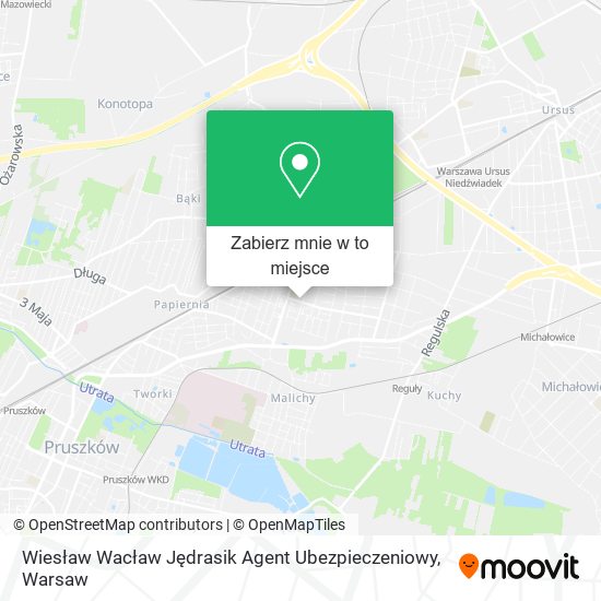 Mapa Wiesław Wacław Jędrasik Agent Ubezpieczeniowy