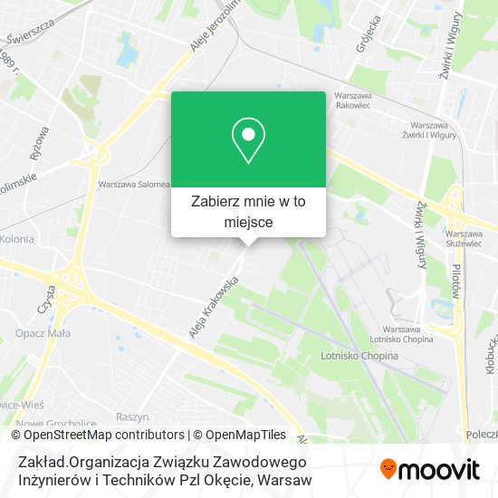 Mapa Zakład.Organizacja Związku Zawodowego Inżynierów i Techników Pzl Okęcie