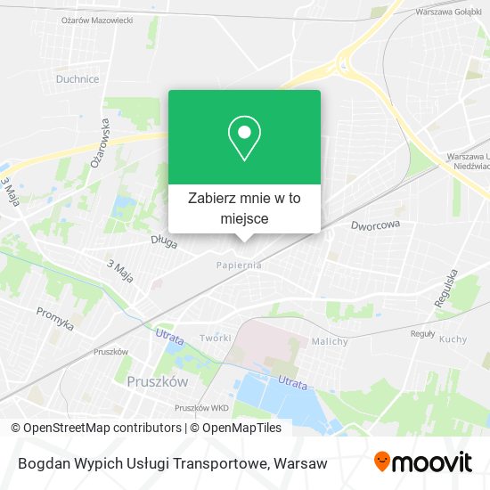 Mapa Bogdan Wypich Usługi Transportowe