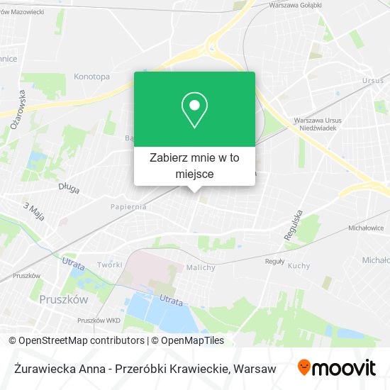 Mapa Żurawiecka Anna - Przeróbki Krawieckie