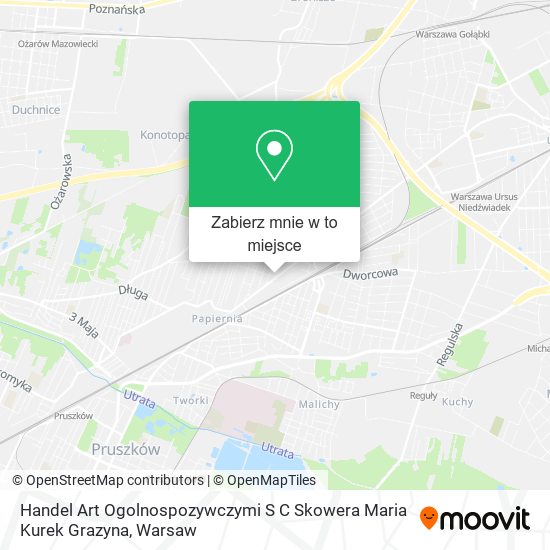 Mapa Handel Art Ogolnospozywczymi S C Skowera Maria Kurek Grazyna