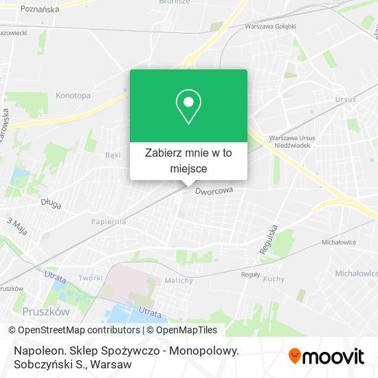 Mapa Napoleon. Sklep Spożywczo - Monopolowy. Sobczyński S.