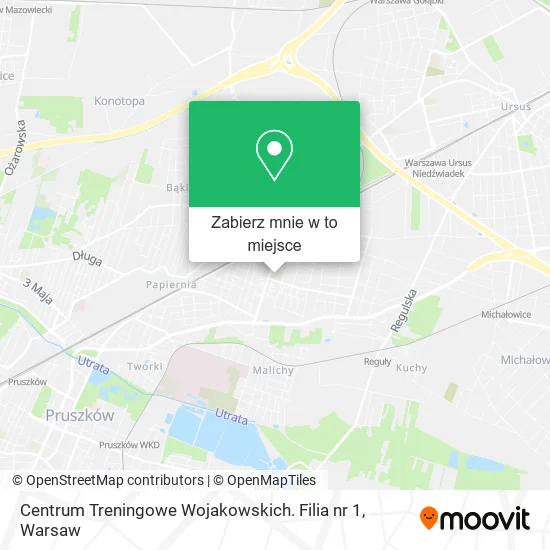 Mapa Centrum Treningowe Wojakowskich. Filia nr 1