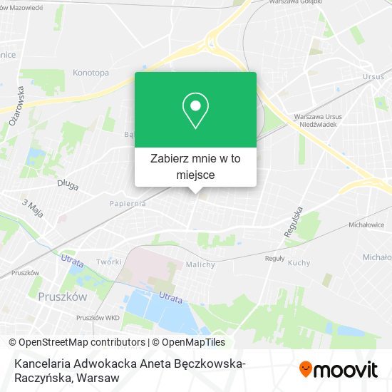 Mapa Kancelaria Adwokacka Aneta Bęczkowska-Raczyńska