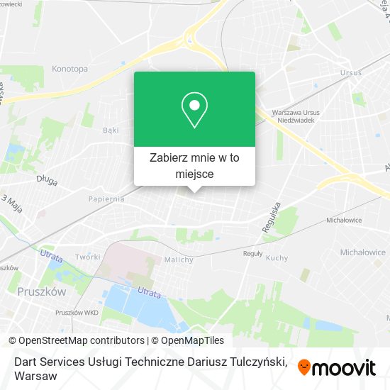 Mapa Dart Services Usługi Techniczne Dariusz Tulczyński