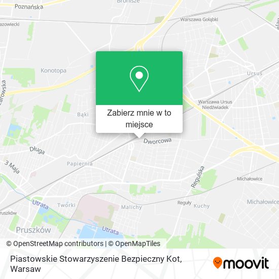 Mapa Piastowskie Stowarzyszenie Bezpieczny Kot