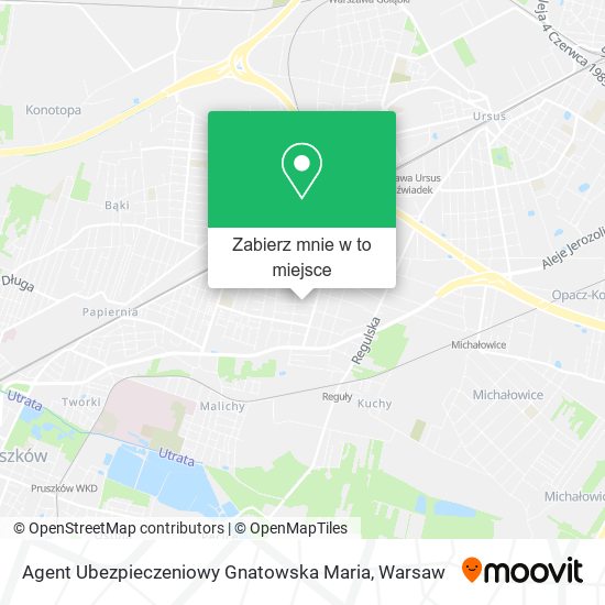 Mapa Agent Ubezpieczeniowy Gnatowska Maria