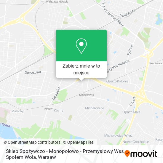 Mapa Sklep Spożywczo - Monopolowo - Przemysłowy Wss Społem Wola