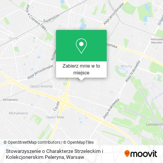 Mapa Stowarzyszenie o Charakterze Strzeleckim i Kolekcjonerskim Peleryna