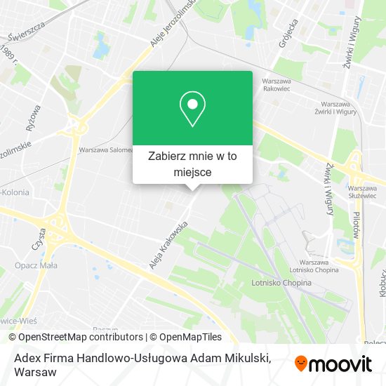 Mapa Adex Firma Handlowo-Usługowa Adam Mikulski